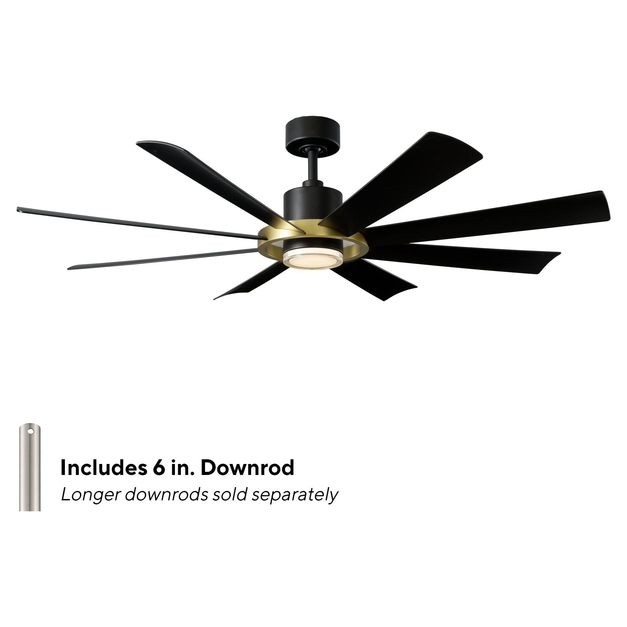 Aura Indoor/Outdoor 8-Blade 60" LED Smart Ceiling Fan