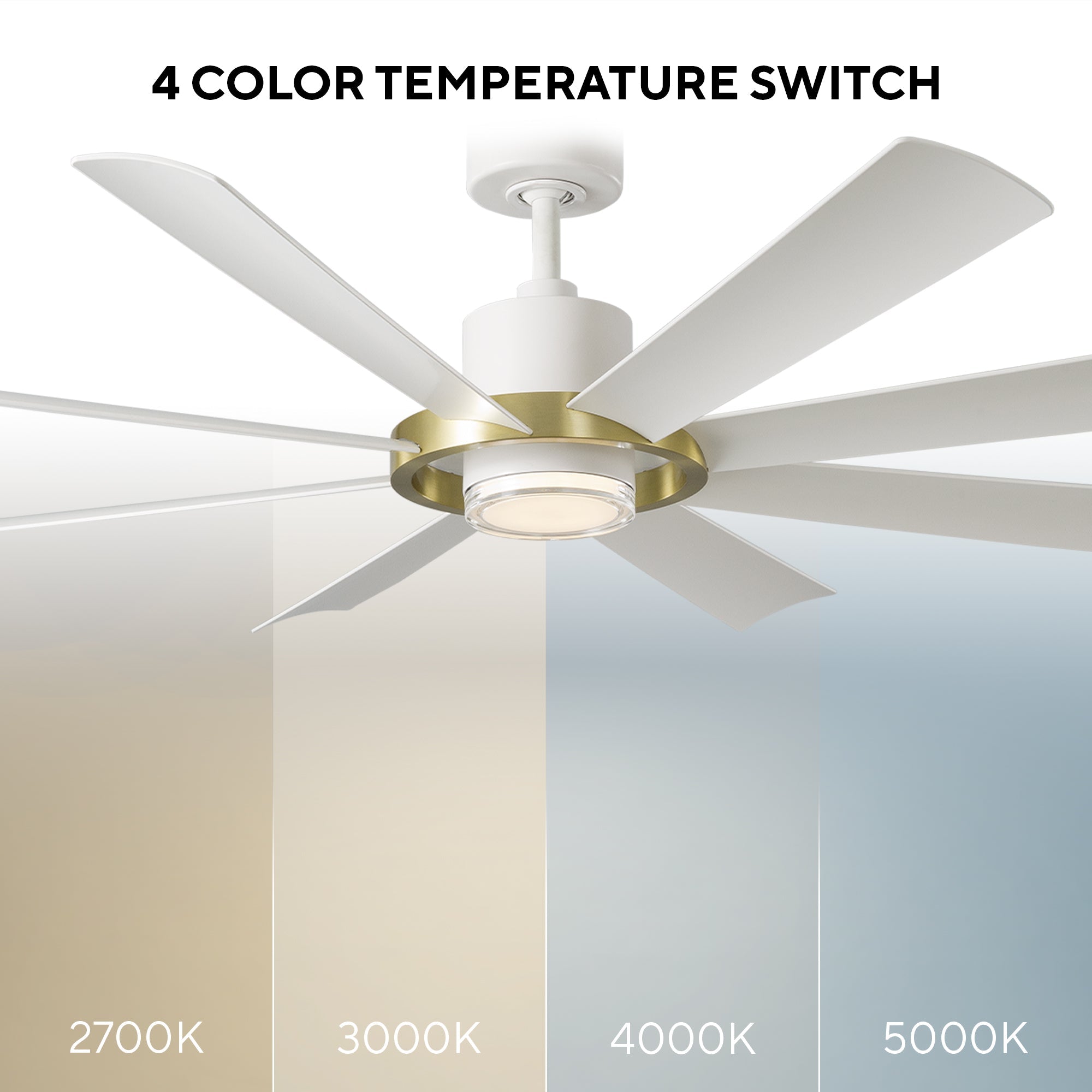 Aura Indoor/Outdoor 8-Blade 60" LED Smart Ceiling Fan