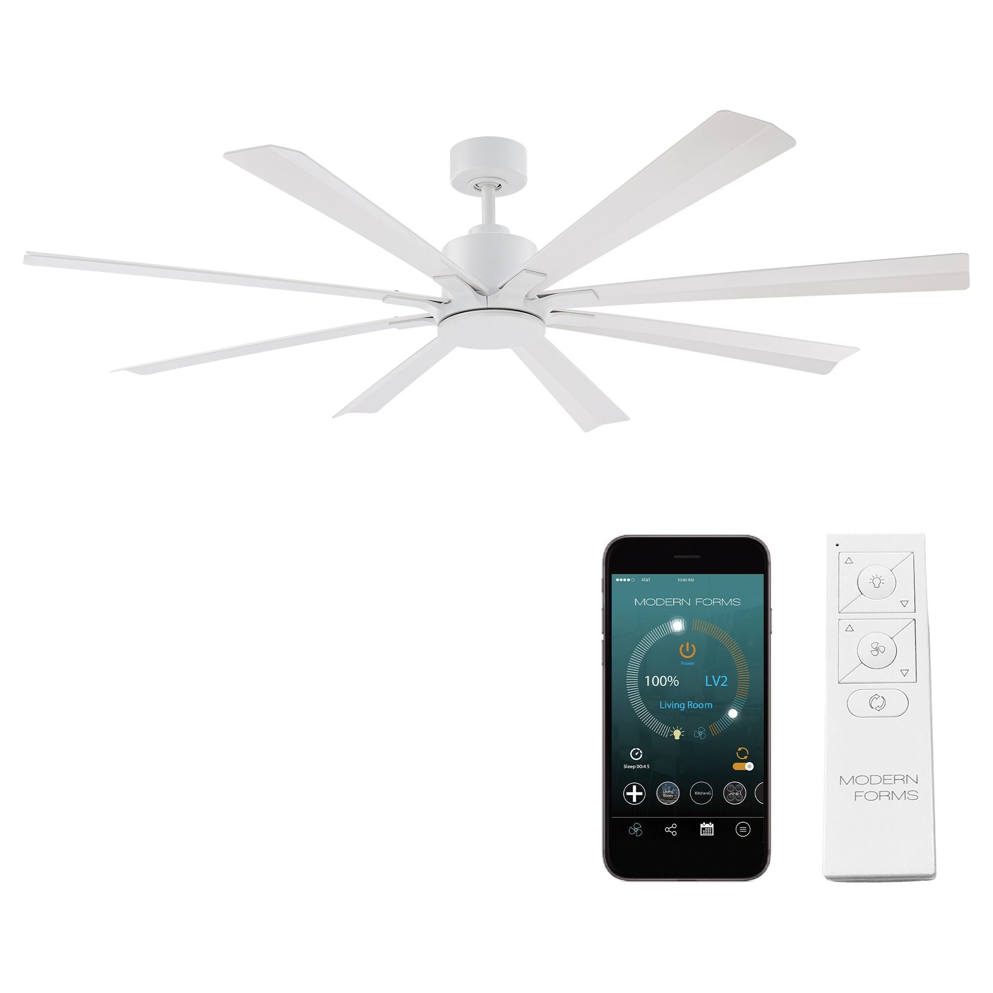 Size Matters Indoor/Outdoor 8-Blade 65" Smart Ceiling Fan