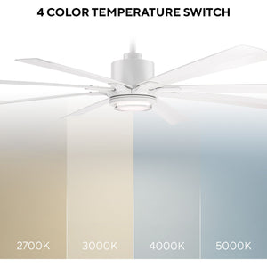 Size Matters Indoor/Outdoor 8-Blade 65" LED Smart Ceiling Fan