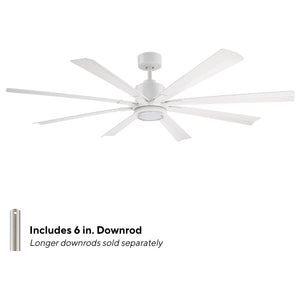 Size Matters Indoor/Outdoor 8-Blade 65" LED Smart Ceiling Fan