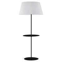 Gretchen 1-Light Round Base Floor with Shelf