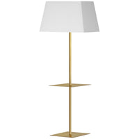 Gretchen 1-Light Square Base Floor with Shelf