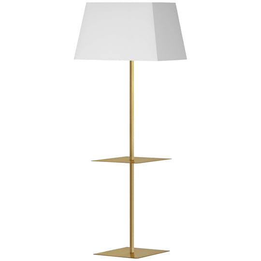 Gretchen 1-Light Square Base Floor with Shelf