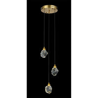 Rock Crystal 3-Light Multi Pendant