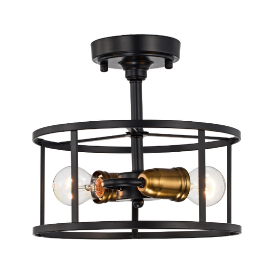 Alcona 2-Light Semi-Flush Mount