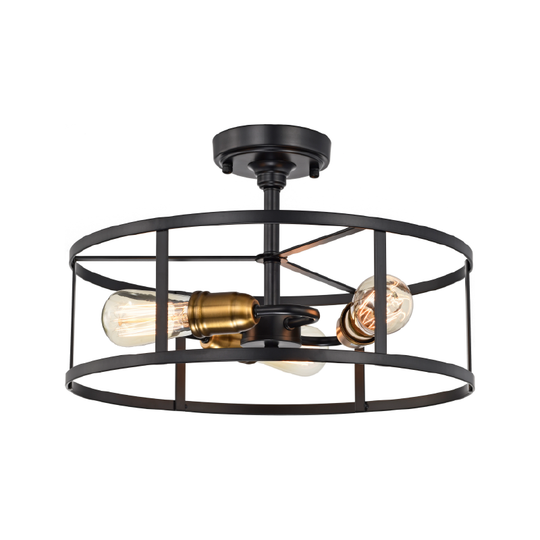 Alcona 3-Light Semi-Flush Mount