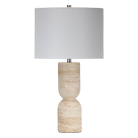 Amalfi 25"H Travertine Table Lamp