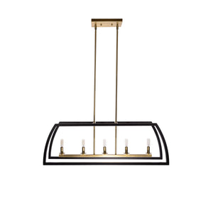 Segments 5-Light Linear Pendant