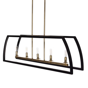 Segments 5-Light Linear Pendant