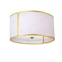 Notched Drum 3-Light Flush Mount