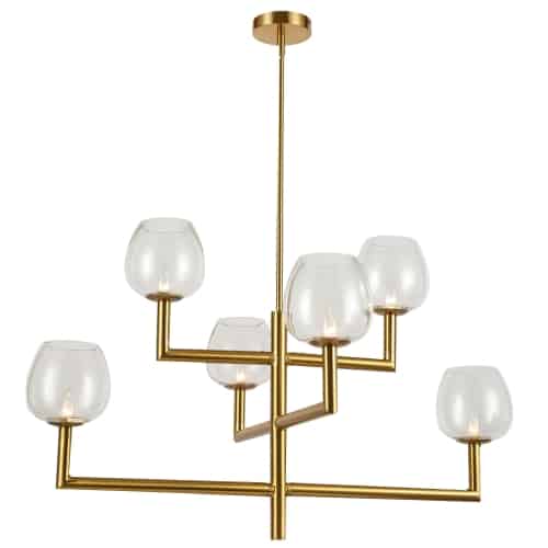 Nora 6-Light Chandelier (with Glass Shades)