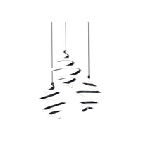 Whirl 3-Light Round LED Multi Pendant