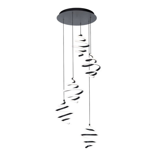 Whirl 5-Light Round LED Multi Pendant