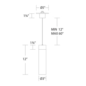 Twist-N-Lite LED 12" Adjustable Height Cylinder Pendant