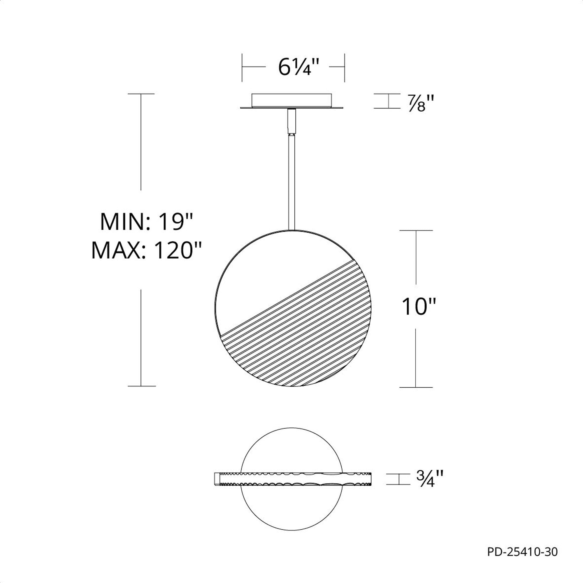 Crescent 10" LED Pendant