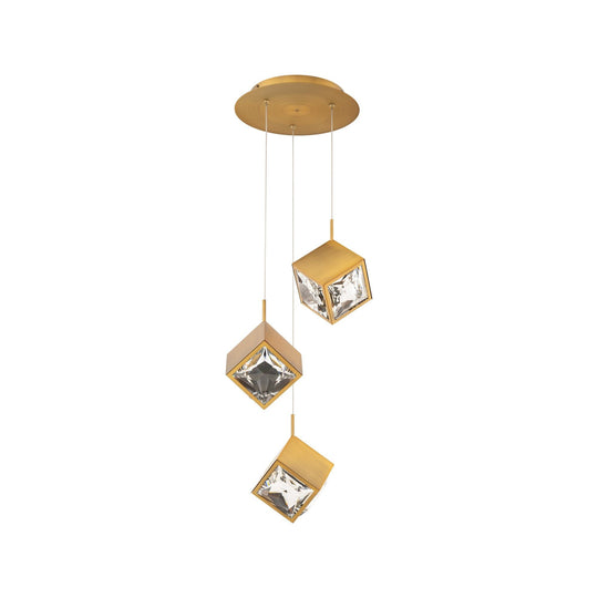 Ice Cube 3-Light Round LED Multi Pendant