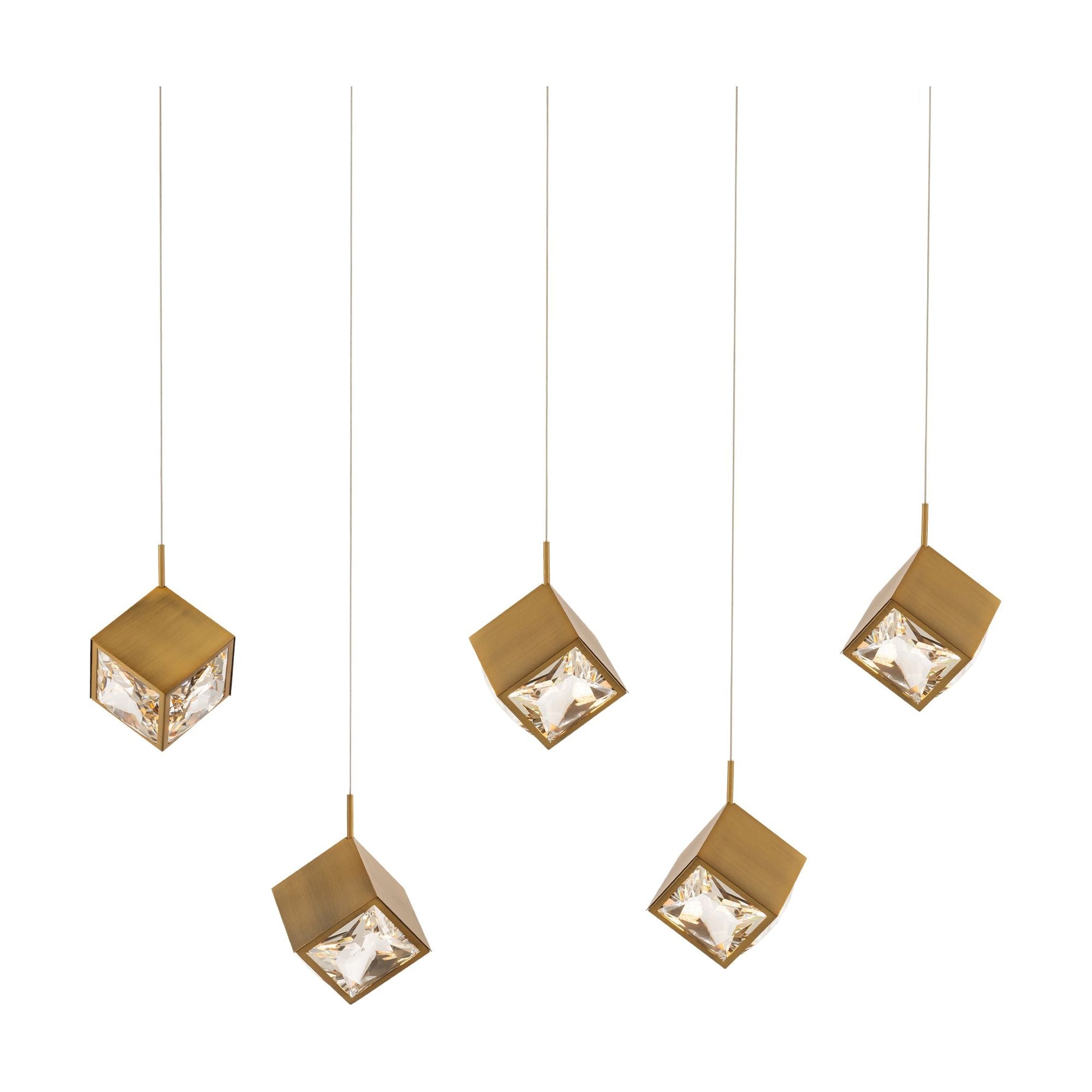 Ice Cube 5-Light Linear LED Multi Pendant