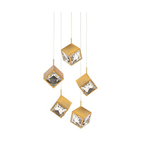 Ice Cube 5-Light Round LED Multi Pendant