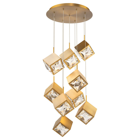 Ice Cube 9-Light Round LED Multi Pendant