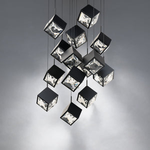 Ice Cube 15-Light Round LED Multi Pendant