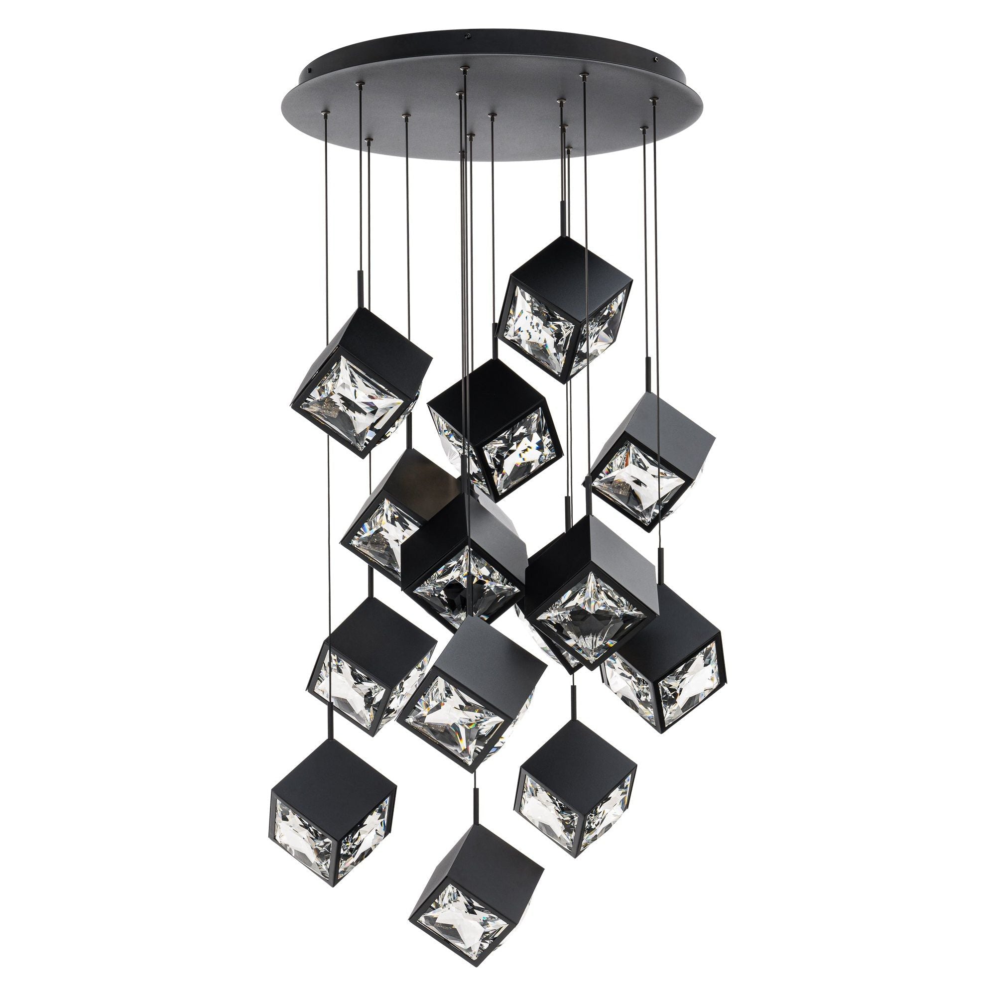 Ice Cube 15-Light Round LED Multi Pendant