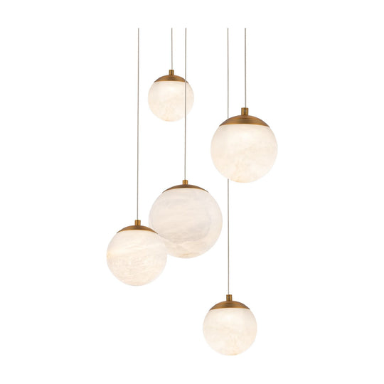 Pisces 5-Light 17" LED Round Multi Pendant