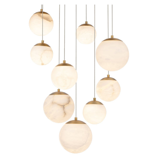 Pisces 9-Light 17" LED Round Multi Pendant