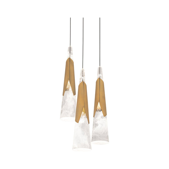Kilt 3-Light 12" LED Round Multi Pendant
