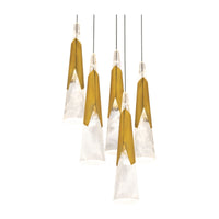 Kilt 5-Light 17" LED Round Multi Pendant