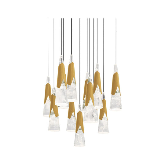 Kilt 13-Light 20" LED Square Multi Pendant