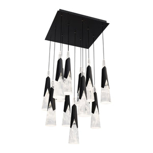 Kilt 13-Light 20" LED Square Multi Pendant