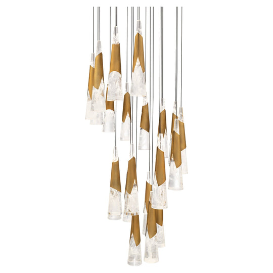 Kilt 21-Light 26" LED Round Multi Pendant