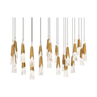 Kilt 23-Light 54" LED Linear Multi Pendant