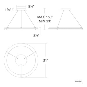 Clique 31" LED Pendant