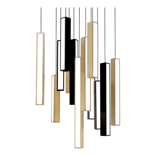Chaos 13-Light 20" LED Square Multi Pendant