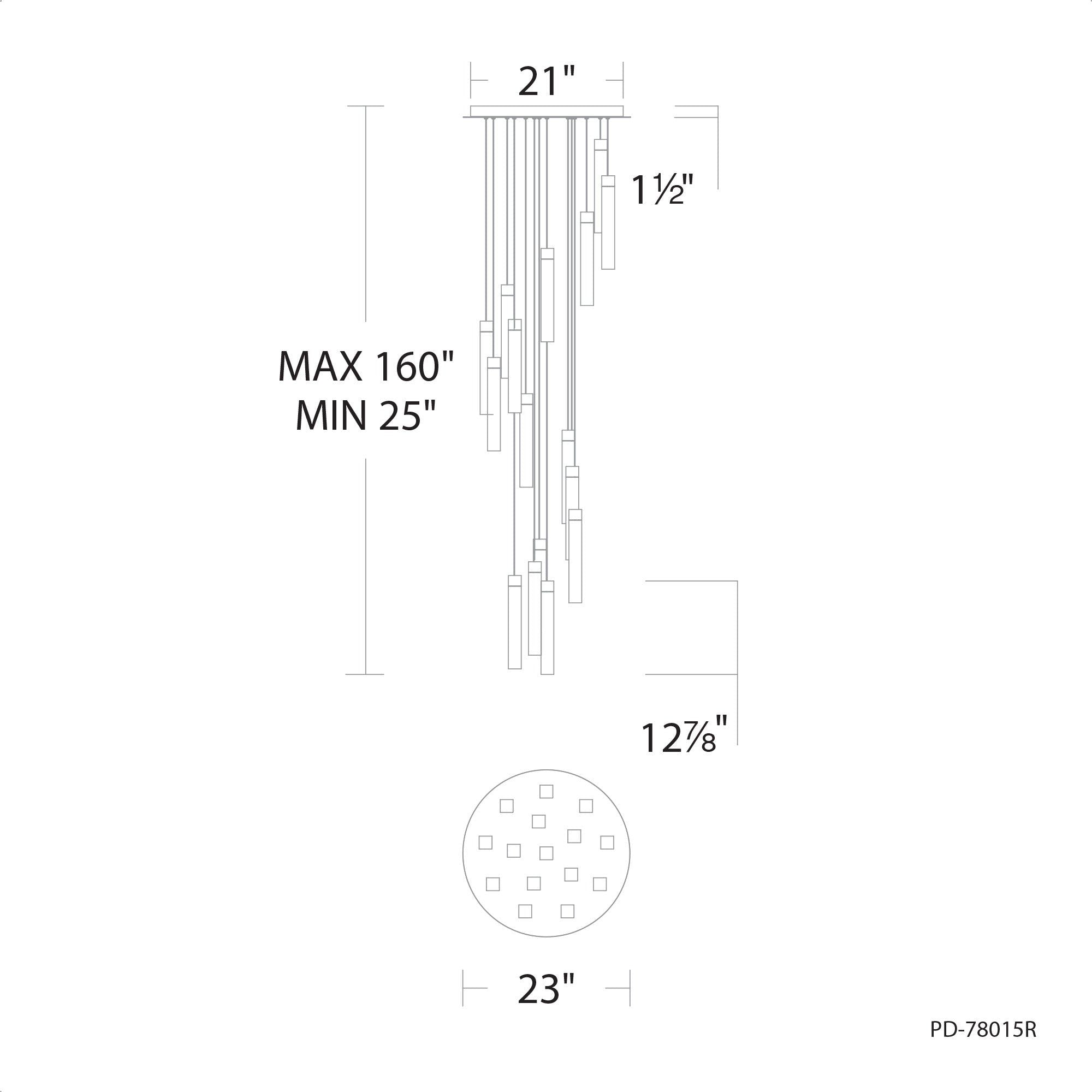 Minx 15-Light 23" LED Round Multi Pendant