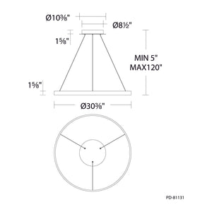 Sirius 31" LED Pendant