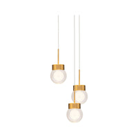 Double Bubble 3-Light 11.8" LED Round Multi Pendant
