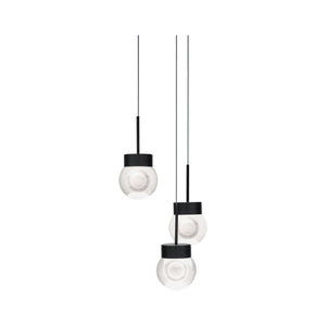 Double Bubble 3-Light 11.8" LED Round Multi Pendant