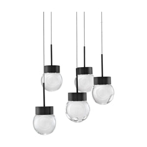 Double Bubble 5-Light 17" LED Round Multi Pendant