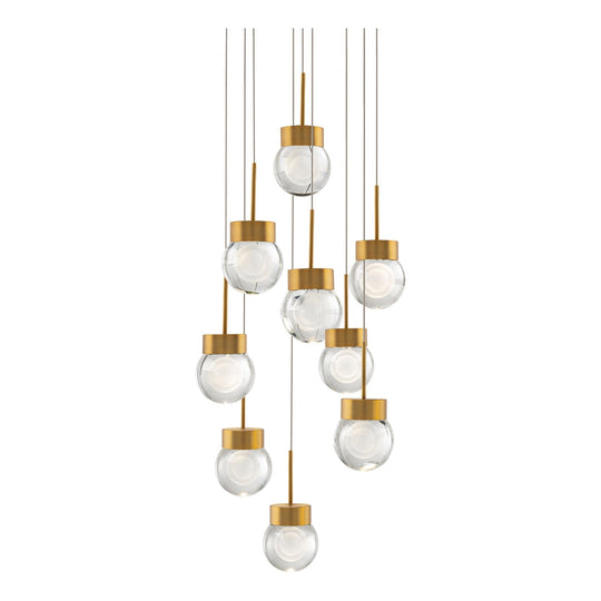 Double Bubble 9-Light 17" LED Round Multi Pendant