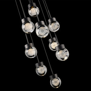 Double Bubble 9-Light 17" LED Round Multi Pendant