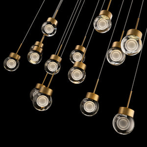 Double Bubble 14-Light 41.8" LED Linear Multi Pendant