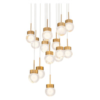 Double Bubble 15-Light 23" LED Round Multi Pendant
