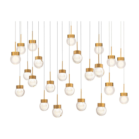 Double Bubble 23-Light 54" LED Linear Multi Pendant