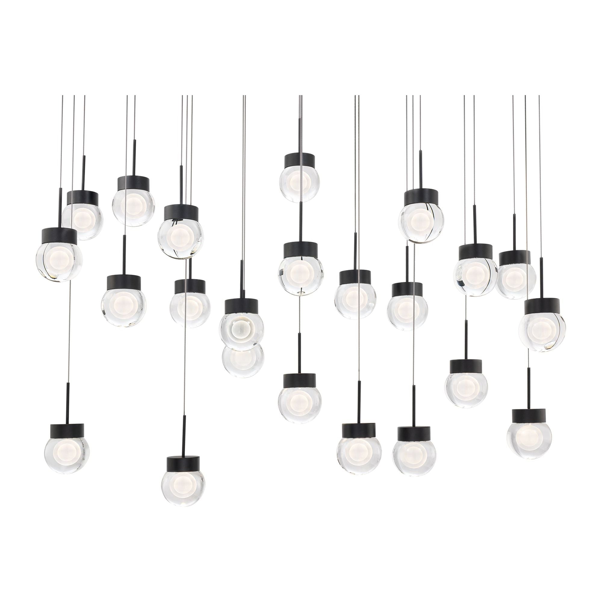 Double Bubble 23-Light 54" LED Linear Multi Pendant