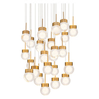 Double Bubble 25-Light 28.8" LED Square Multi Pendant