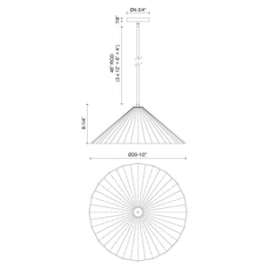 Serena 1-Light 20" Pendant