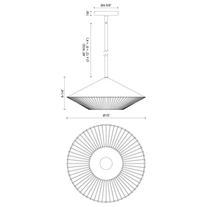 Daphne 1-Light 15" Pendant